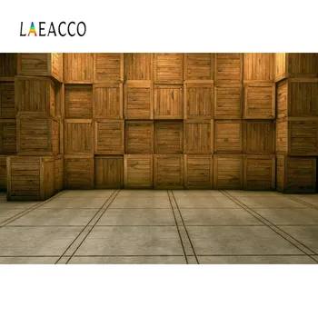 

Laeacco Photo Backgrounds Wooden Container Boxes Warehouse Port Child Portrait Interior Photo Backdrops Photocall Photo Studio