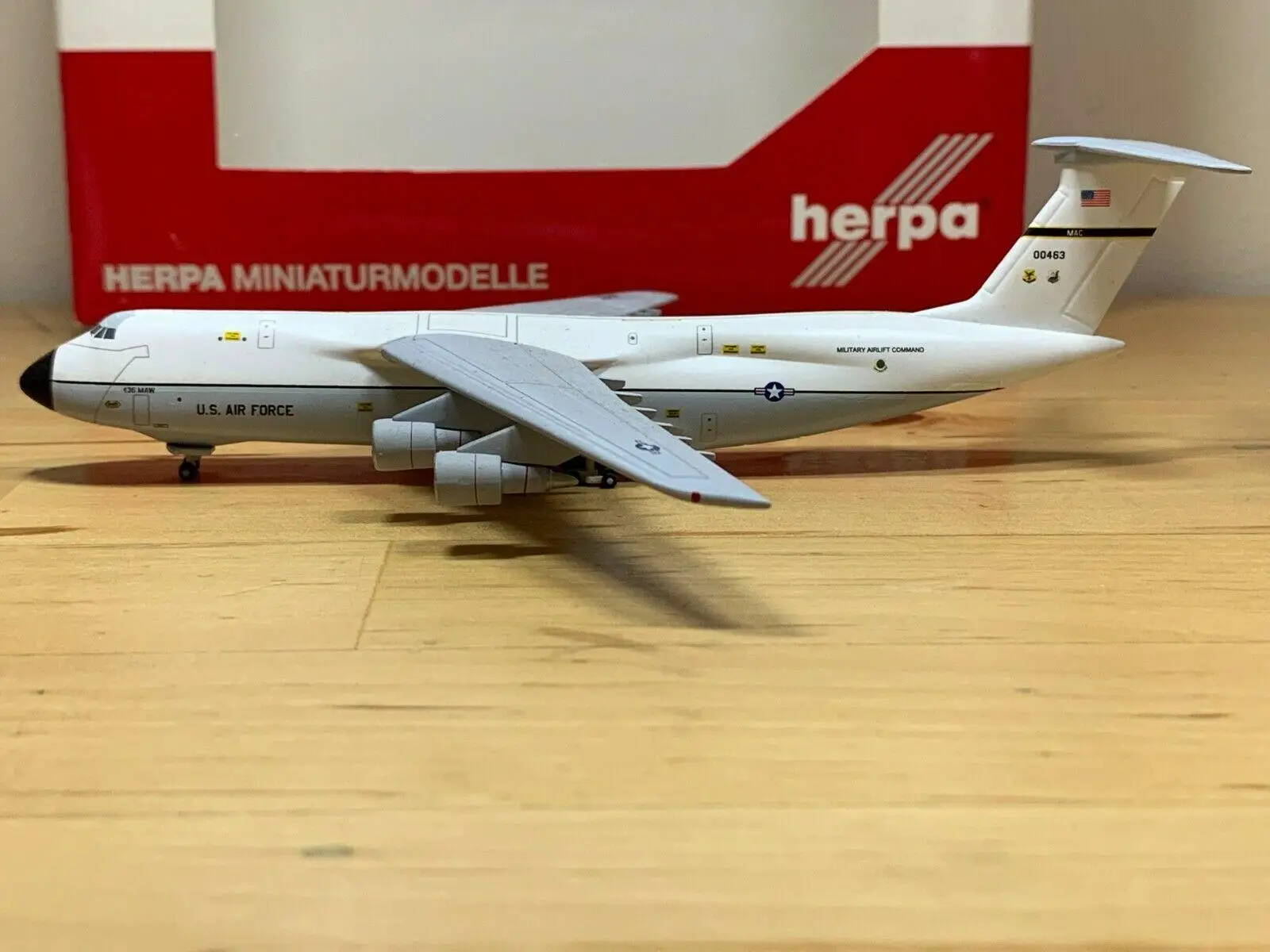 Herpa USAF Lockheed C-5A Galaxy 436th военный авиалифт крыло команда 1/500 литье под давлением модель самолета