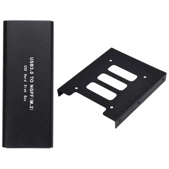 

M.2 Sata Ssd to USB 3.0 External Ssd Reader Converter Adapter & 2.5 Inch to 3.5 Inch SSD HDD Metal Adapter Bracket