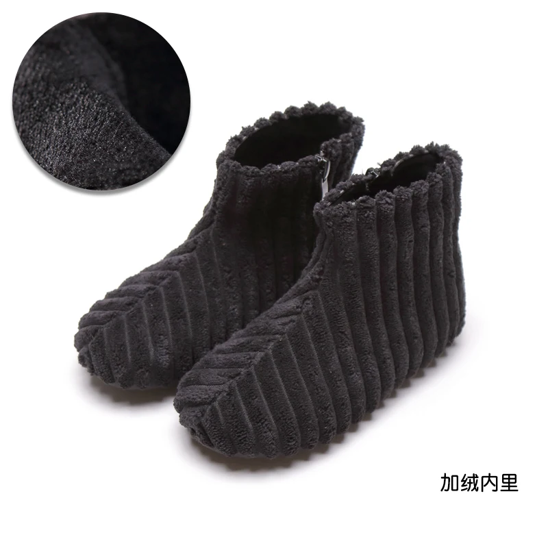 SGF020Blackplush Детские носки; комплект обуви; хлопковая обувь для детей; сезон осень-зима; удобная обувь с мягкой подошвой; теплая плюшевая обувь; SGF020 - Цвет: SGF020Blackplush