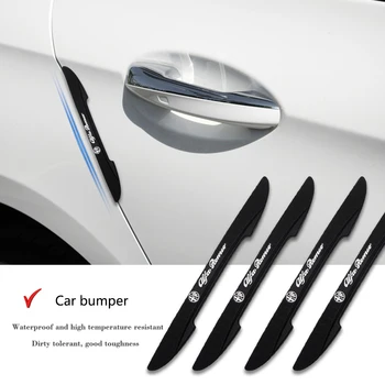 

4 pcs/set Car Door Protector Strip Crash Bar Car Door Edge Corner Bumper Stickers For alfa romeo 159 147 156 giulietta 147 159