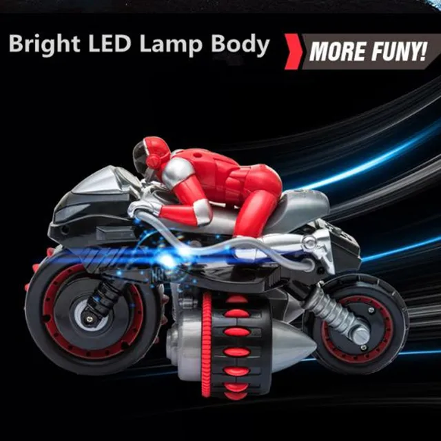 High Simulation Motorcycle 2.4G RC Stunt Motorbike RC Drift Car Vehical With Led Light 360 Degree Rotation 3D Flips  Shockproof 3