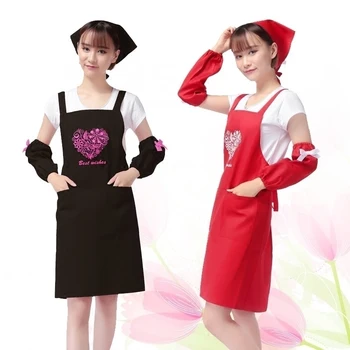 

Korean version of the flower shop cute overalls Japanese kitchen apron cartoon men and women princess simple couple apron custom