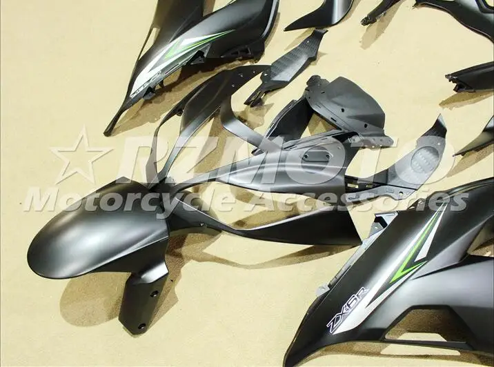 ABS Полный комплект обтекателя подходит для Kawasaki ZX6R 2013 Обтекатели ZX-6R ниндзя 636 599 Топ матового черного цвета