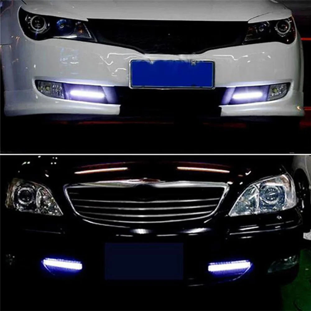Автомобильный COB светодиодный светильник DRL противотуманная фара водонепроницаемая полоса DC 12V 9W 17cm US