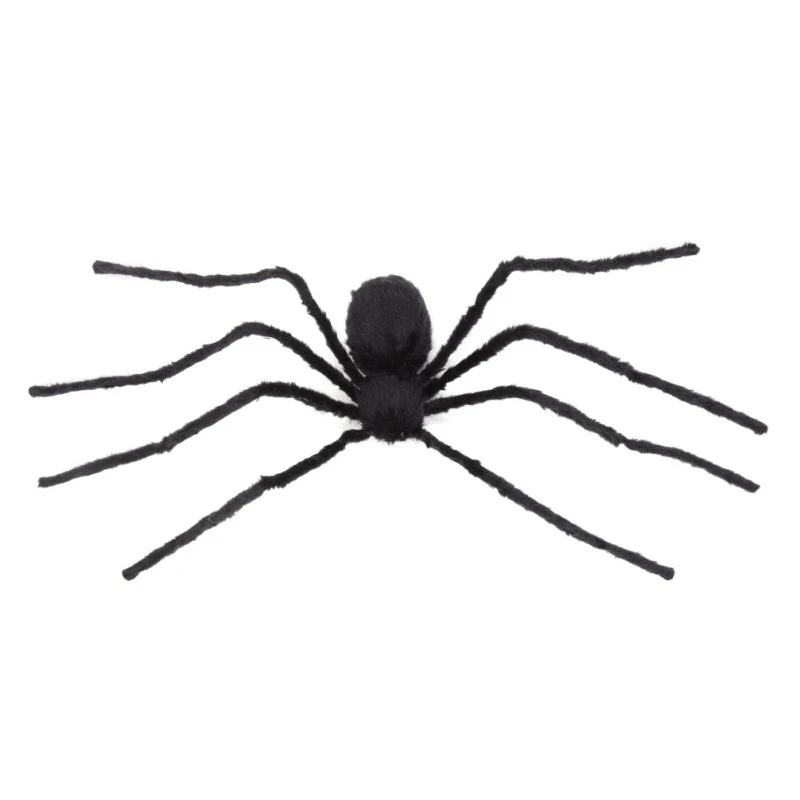 Halloween Led Light Up Spiders Artificial Plush Black Fake Spider Prank Jokes Toy Party Haunted House Scary Decorations Party Diy Decorations Aliexpress