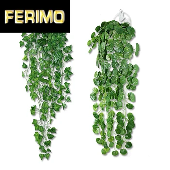 

Artificial Flowers Vine Garland Wedding Arch Decoration Fake Plants Foliage Rattan Trailing Faux Flowers Ivy Wall
