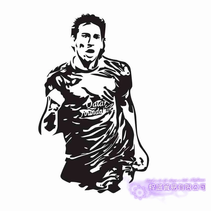 DCTAL Lionel Messi Football Player Sticker Sports Soccer Car Decal Helmets Kids Room Posters Vinyl Wall Decals