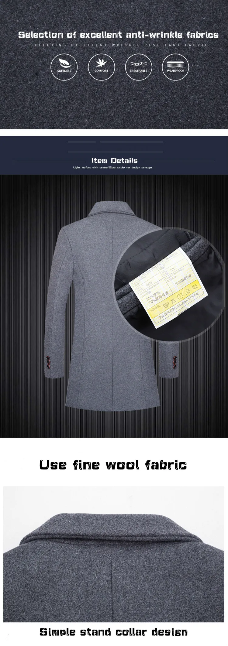 Экстра Длинная зимняя ветровка плюс размер мужской костюм Блейзер длинный рукав черный шерстяной костюм мужской повседневный узкие облегающие шерстяные пальто 3xl 4xl