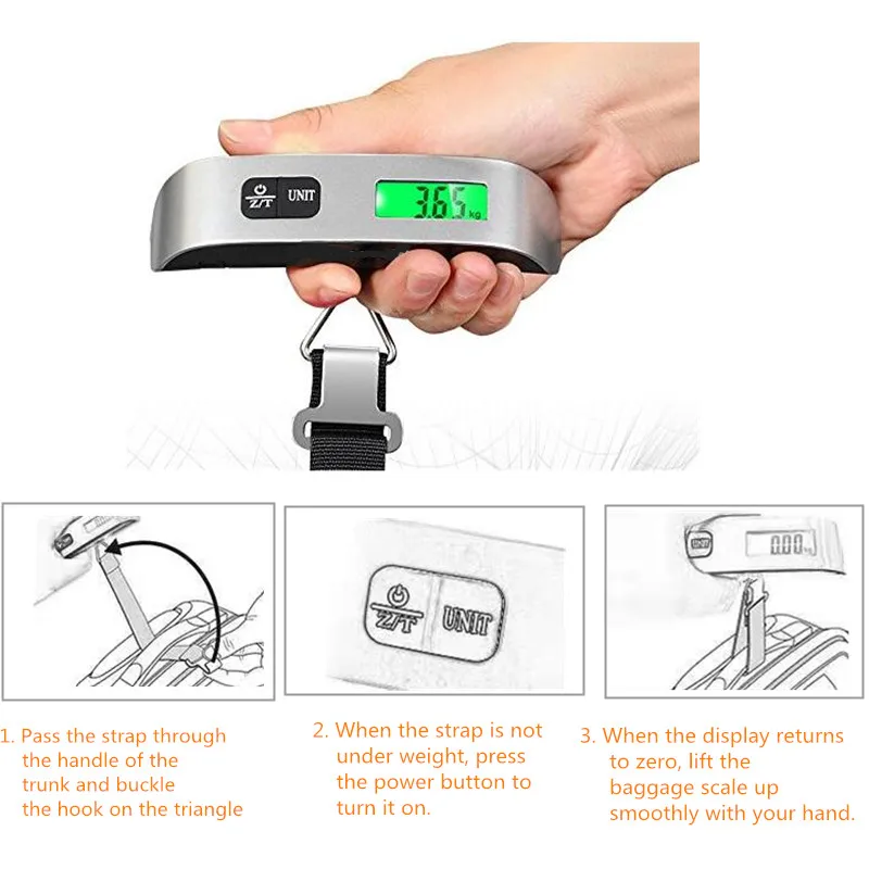 Portable Scale Digital LCD Display 110lb/50kg Travel