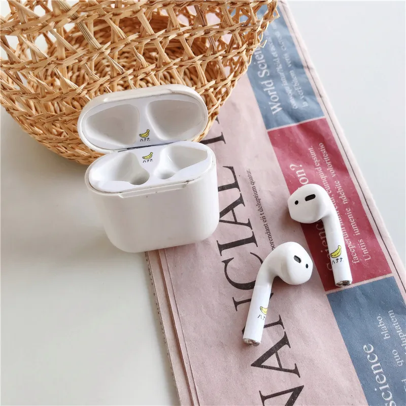 Милые защита для кожи Стикеры s для Airpods Стикеры защита от пыли Стикеры для Apple Ipad Air стручки 2 кожи 에어팟케이스 чехол для наушников - Цвет: as the picture shown