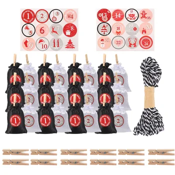 

1 Set Advent Bag Nice Fine Xmas Safe Holder Pendant Gift Decor