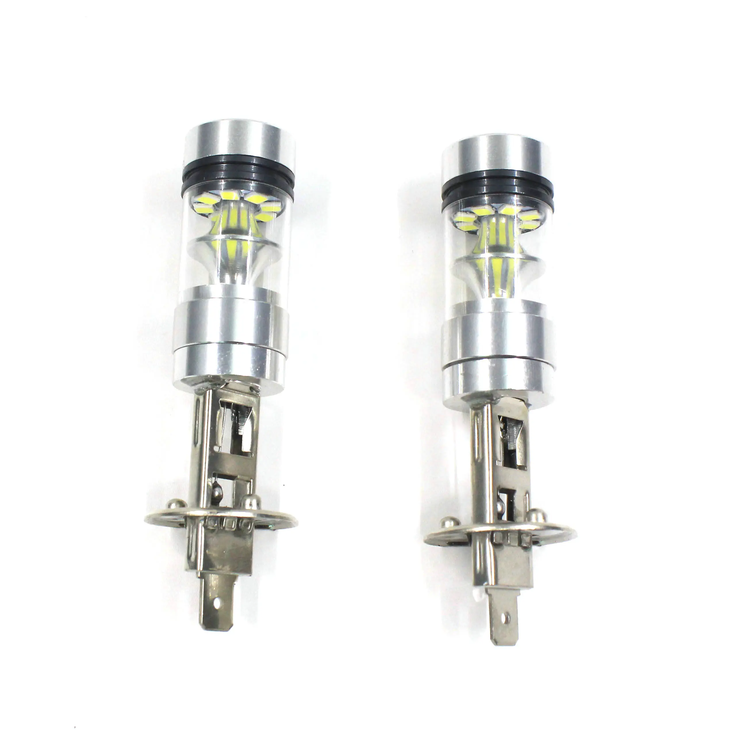 

2PCS Extremely Bright White Car LED Light H1 100W High Power Fog Light Bulb