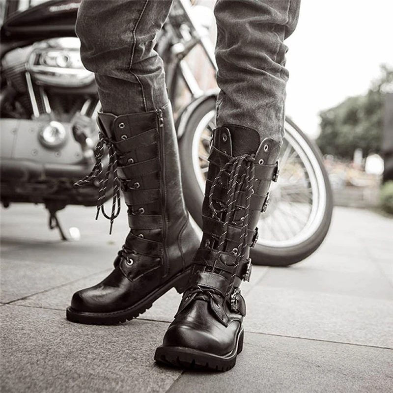 combat boots low heel