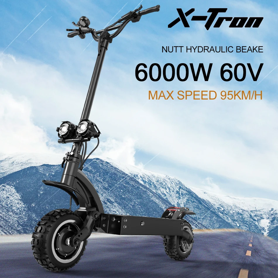 X TRON 95 км/ч Электрический скутер 6000 Вт складной электрический 60 в а/ч самокат Nutt