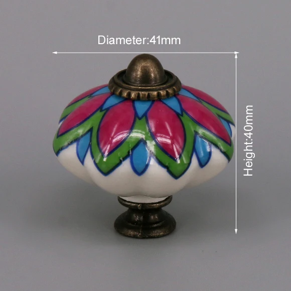 One Piece Vintage Ceramic Door Knobs for Cabinet Drawer, Closet Cupboard Wardrobe  furniture door  Pull Handle CHK03