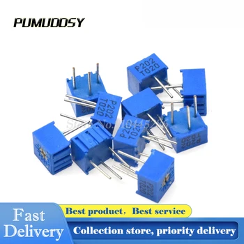 

20PCS/LOT 3362 Variable Resistor 3362-P203 3362P 20K ohm Multiturn Trimmer Potentiometer High Precision 3362P-203