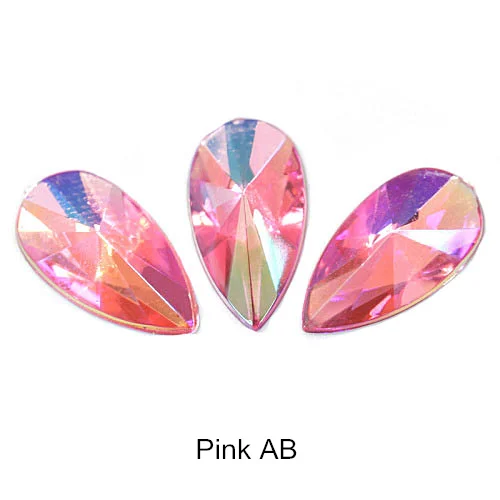 Lihgt Pink AB Каплевидные Акриловые стразы для дизайна ногтей со стразами AB, не исправляющие стразы, капельки, акриловые Пришивные украшения для дизайна ногтей B2965 - Цвет: Lihgt Pink AB