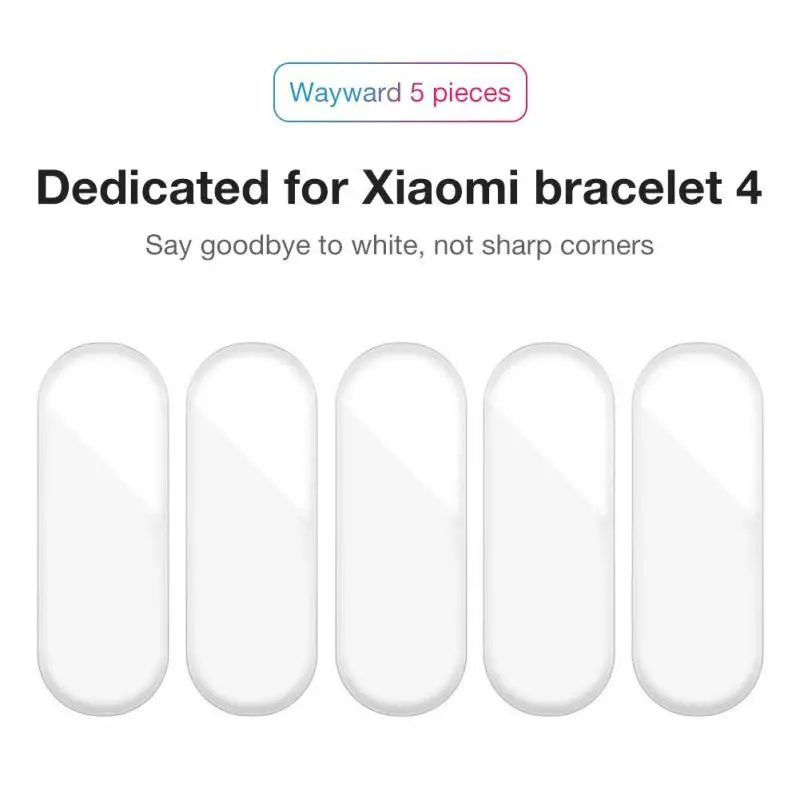 5PCS Film For Xiaomi Mi Band 4 protector soft glass For miband 4 Film Full Cover Screen Protection Case Protective Smart Film