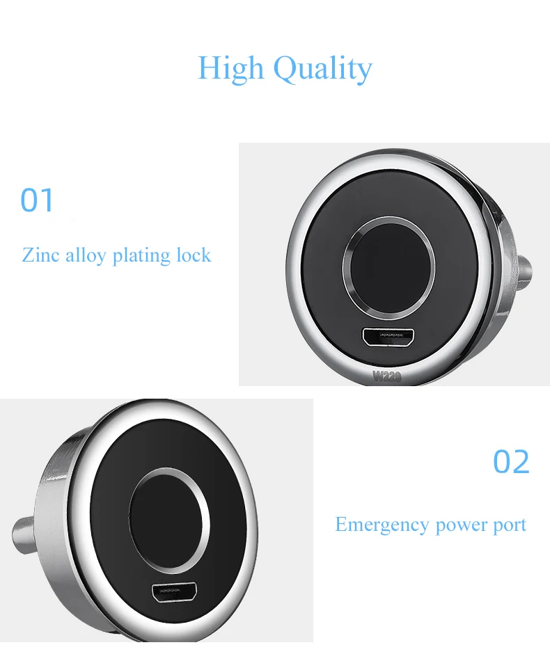 Keyless mini fingerprint cabinet lock biometric electric door lock for cabinet drawer door