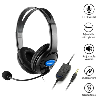 

Universal Gaming Headset Earphone for Computer Tablets Smartphone 3.5mm Wired Headphone Deep Bass Gamer Over-Ear