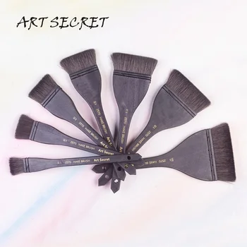 ArtSecret Alta Qualità 2570 Hake Pennello per Acquerello Guazzo Artista Pittura Fine Capelli di Capra Miscelazione per Tintura Fai da Te Decorazione di Base 1