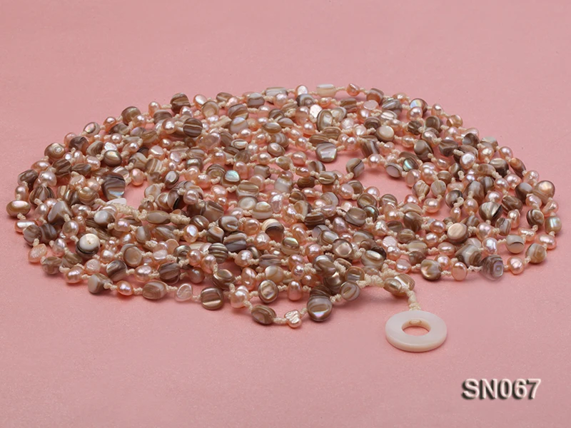 JYX элегантное передовое ожерелье с жемчугом, 8 нитей, 6*9 мм, 22 дюйма, горячая распродажа, подарок для женщин