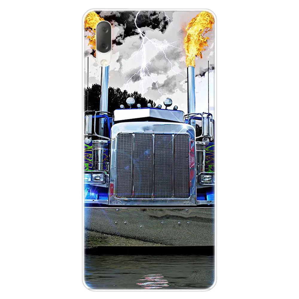 Самый большой грузовики peterbilt Жесткий Чехол для sony Xperia L1 L2 L3 X XA XA1 XA2 ультра E5 XZ XZ1 XZ2 компактный XZ3 M4 Aqua Z3 Z5 премиум-класса