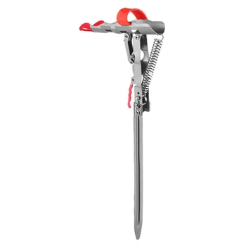 

Multi-function Automatic Fishing Pole Bracket Ground Mount Rack Steel High Strength Spring Outdoor Fish Pole Holder