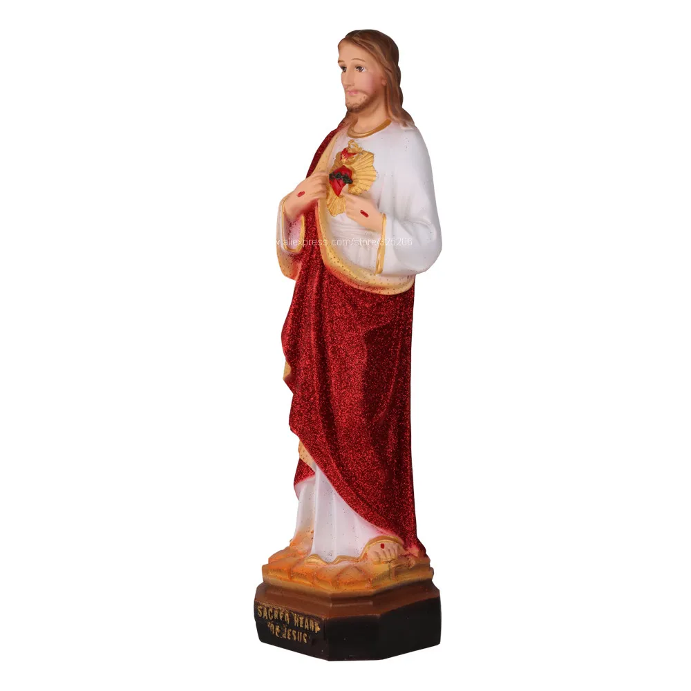 Sacred Heart of Jesus Christ Statue Catholic Saint Statue Figurine Tabletop Decor Sculpture 30cm Height