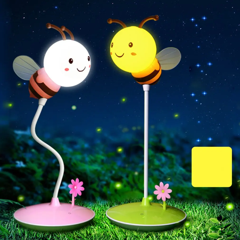 Светодиодный ночник Little Bee USB Перезаряжаемый Домашний Светильник для спальни лампа для табуляции креативный атмосферный светильник для защиты глаз светильники