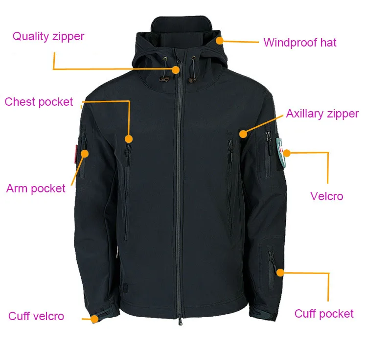 Новая мужская флисовая куртка из кожи акулы, водонепроницаемая флисовая термокуртка для походов на открытом воздухе, куртка для лыжного треккинга, кемпинга, рыбалки, пальто и штаны