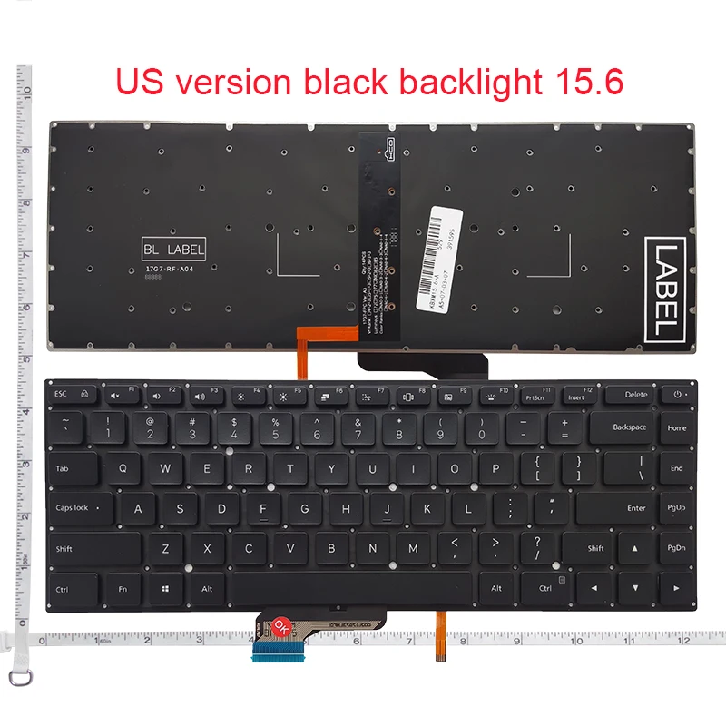 US/RU/SP English New Keyboard for Xiaomi Mi notebook Pro 15.6 inch air 9Z.NEJBV.101 NSK-Y31BV 171501 mx250 TM1701 181501 1707