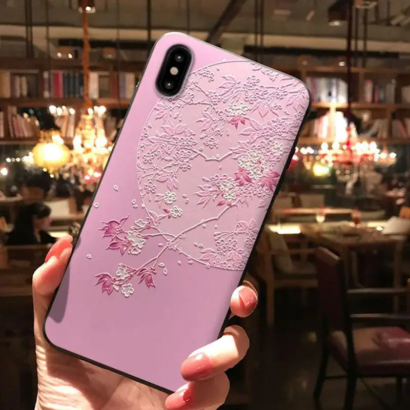 Для iphone 6/7/8plus11xr xsmax PA халат рельефный Чехол для мобильного телефона чехол Изысканная цветная картина шокированы вашу красоту - Цвет: Темно-серый