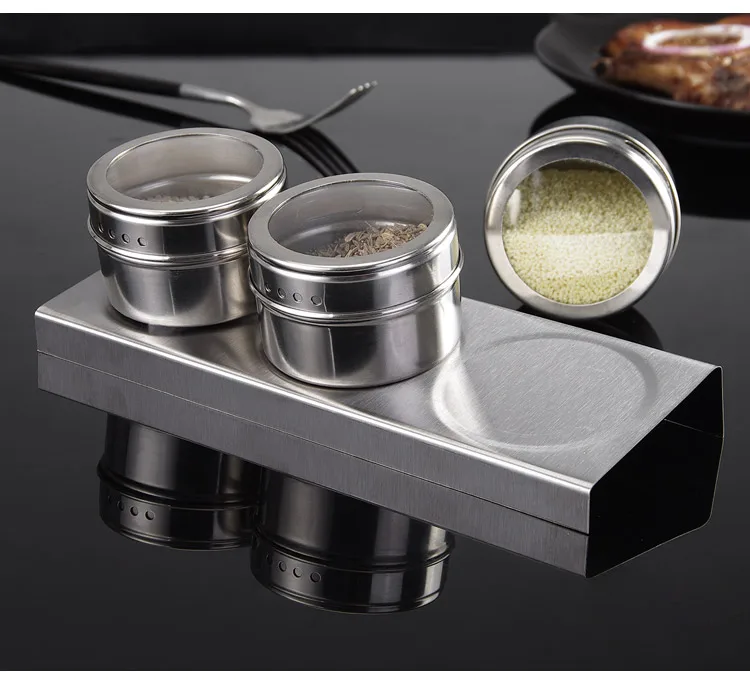Kitchen Gadgets Spice Bottle Seasoning Box Kitchen Spice Storage Bottle Jars Salt Pepper Cumin Powder Box Set pf90519