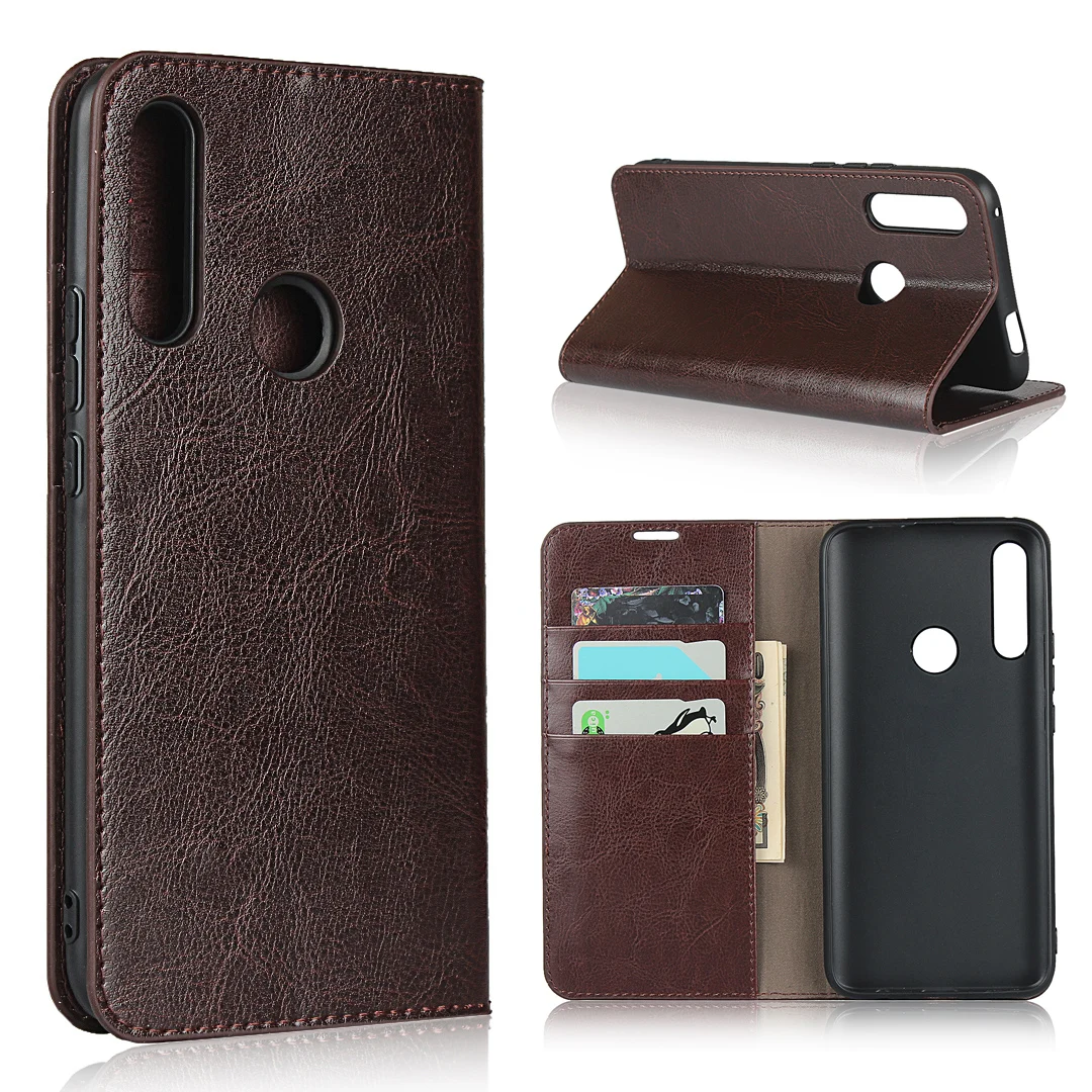 

Huawei P Smart Z Case 6.59" 100% Natural Genuine Leather Skin Phone Case On For Huawei P Smart Z STK-LX1 Flip Wallet Book Cover