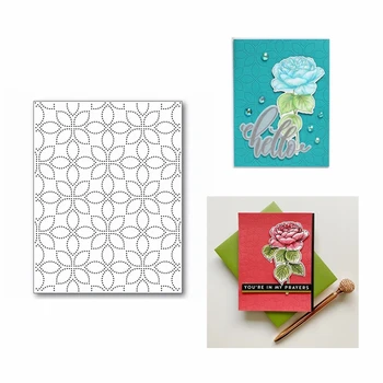 

New 2020 Metal Cutting Dies Cuts and Clear Stamps Scrapbooking For Paper Making Petal Background Embossing Frames Card Craft Set