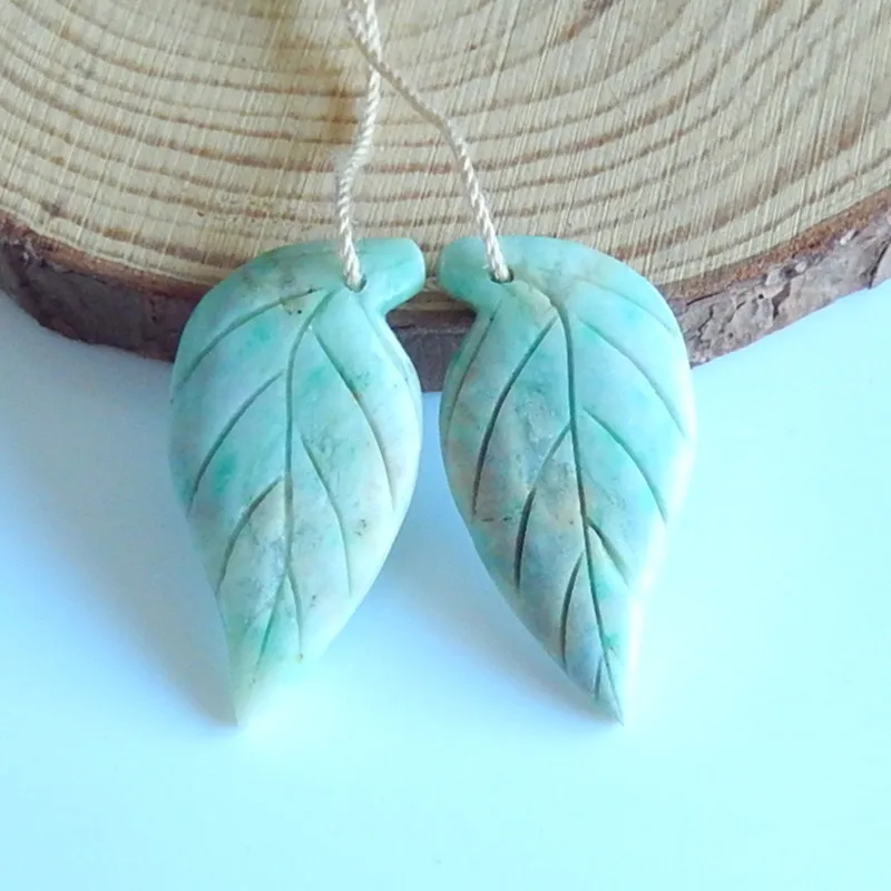 

Wholesale gemstone,Birthday gift,Natural Chrysocolla Earrings,Fashion Earrings Jewelry,33x17x4mm,7.1g