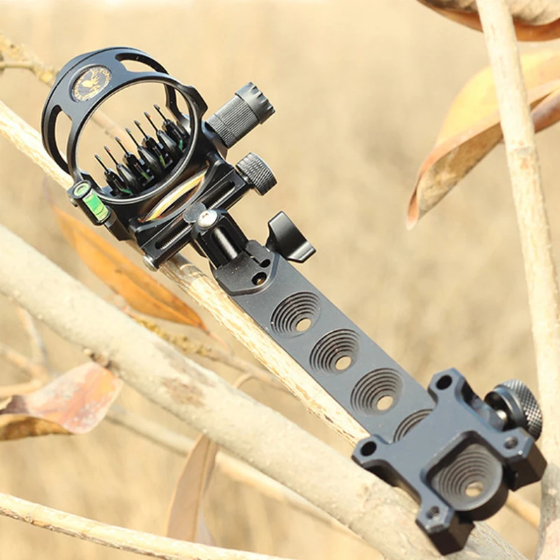 

1 set Outdoor Archery Aiming quickly adjust 7Pin Compound Bow Sight Target Micro Camouflage High strength Aluminum Alloy