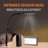 LED 3 In 1 Clip-on Lamp Floor Lamp Desk Lamp With Remote Control Dimming Gooseneck Pole Folding Lamp For Bed Living Room Office 2