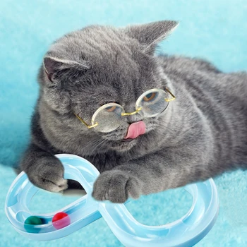 

Funny Cat Track Toy Ball Interaction Exercise Increase IQ Curved Track Balls Catcher Game For Cats Puppy Dog Accessories
