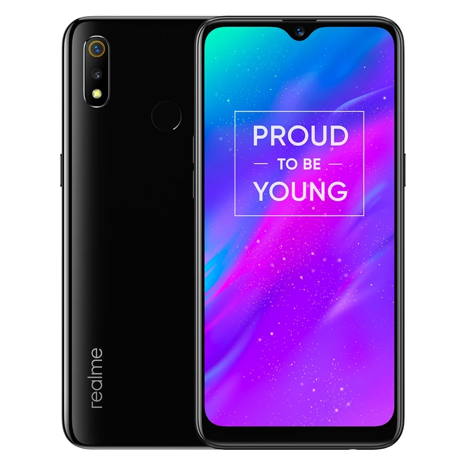Мобильный телефон Realme 3 rmx1821, версия RU, 6,22 дюймов, 3 Гб ОЗУ, 32 Гб ПЗУ, Восьмиядерный, двойная тыловая камера, 13 МП, 2 МП, Android 9,0, 4230 мАч, мобильный телефон