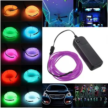 

Smuxi LED Strip Light Neon Light Glow Wire Rope Tube Cable+Controller Led Strips 300CM For Car Decoration Party Waterproof