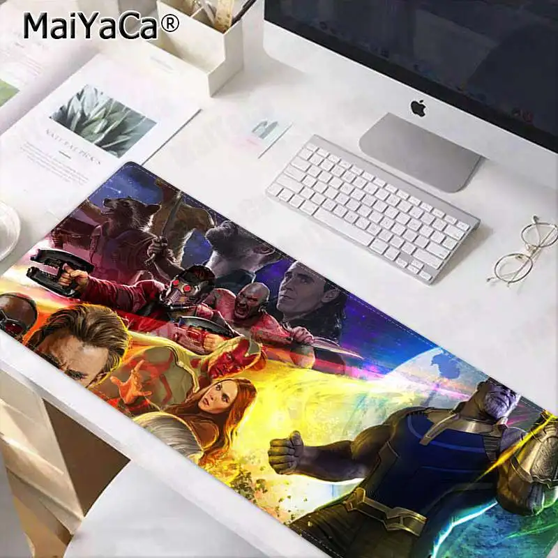 Lock Edge 40X90cm MaiYaCa Супергерои Мстители Бесконечность Блокировка края коврик для мыши игра скорость/Управление версия большой игровой коврик для мыши - Цвет: Lock Edge 40X90cm