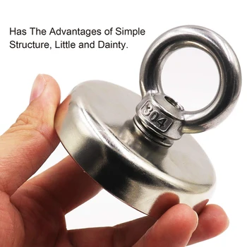 

1PC Forte magnete Al Neodimio Super Potente di Ricerca Magneti di Alimentazione Magnetico di Pesca Materiale di Salvataggio tool