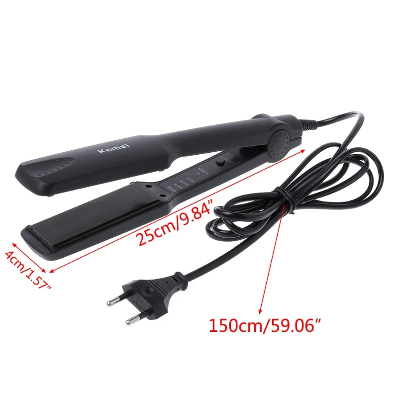 KM-329, профессиональный салон, Электрический турмалин для волос, керамическая нагревательная пластина, выпрямитель для волос, инструмент для укладки