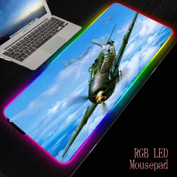 

MRGBEST Airplane Aircraft Mouse Pad Gamer Computer Anti-slip with Locking Edge Mousepad Natural Mause Keyboard Desk Mat Office