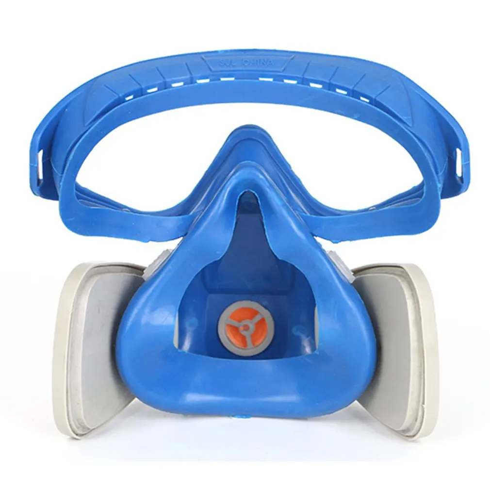 Полностью респиратор противогаз с очками краска химическая Пылезащитная маска бируши для работы