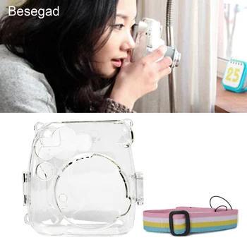 

Besegad Protective Case Cover Shell Pouch for Polaroid Fujifilm Instax Mini 9 8+ 8 Instant Cameras Clear coque capa caso fundas