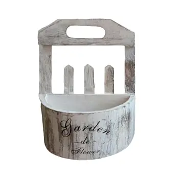 

1pc Vintage Garden Flowerpot Pastorale Style Flowerpot Rattan Flower Rack Wall Hanging Flower Pot Creative Flower Basket